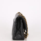 Chanel Small Classic Double Flap Black Lambskin 24K GP
