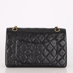 Chanel Small Classic Double Flap Black Lambskin 24K GP