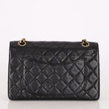 Chanel Small Classic Double Flap Black Lambskin 24K GP