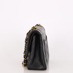 Chanel Small Classic Double Flap Black Lambskin 24K GP