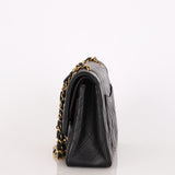 Chanel Small Classic Double Flap Black Lambskin 24K GP