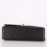 Chanel Small Classic Double Flap Black Lambskin 24K GP