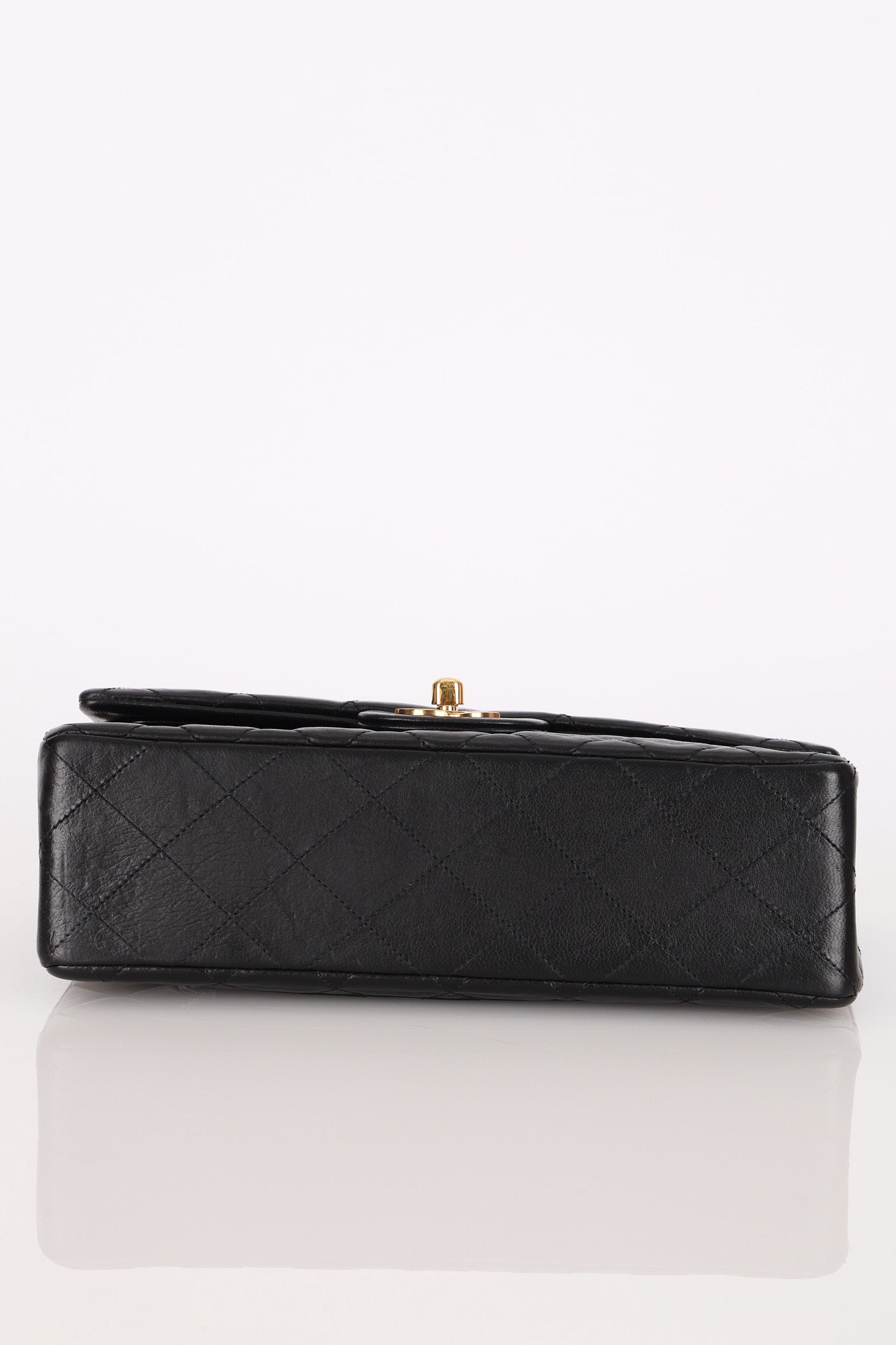 Chanel Small Classic Double Flap Black Lambskin 24K GP