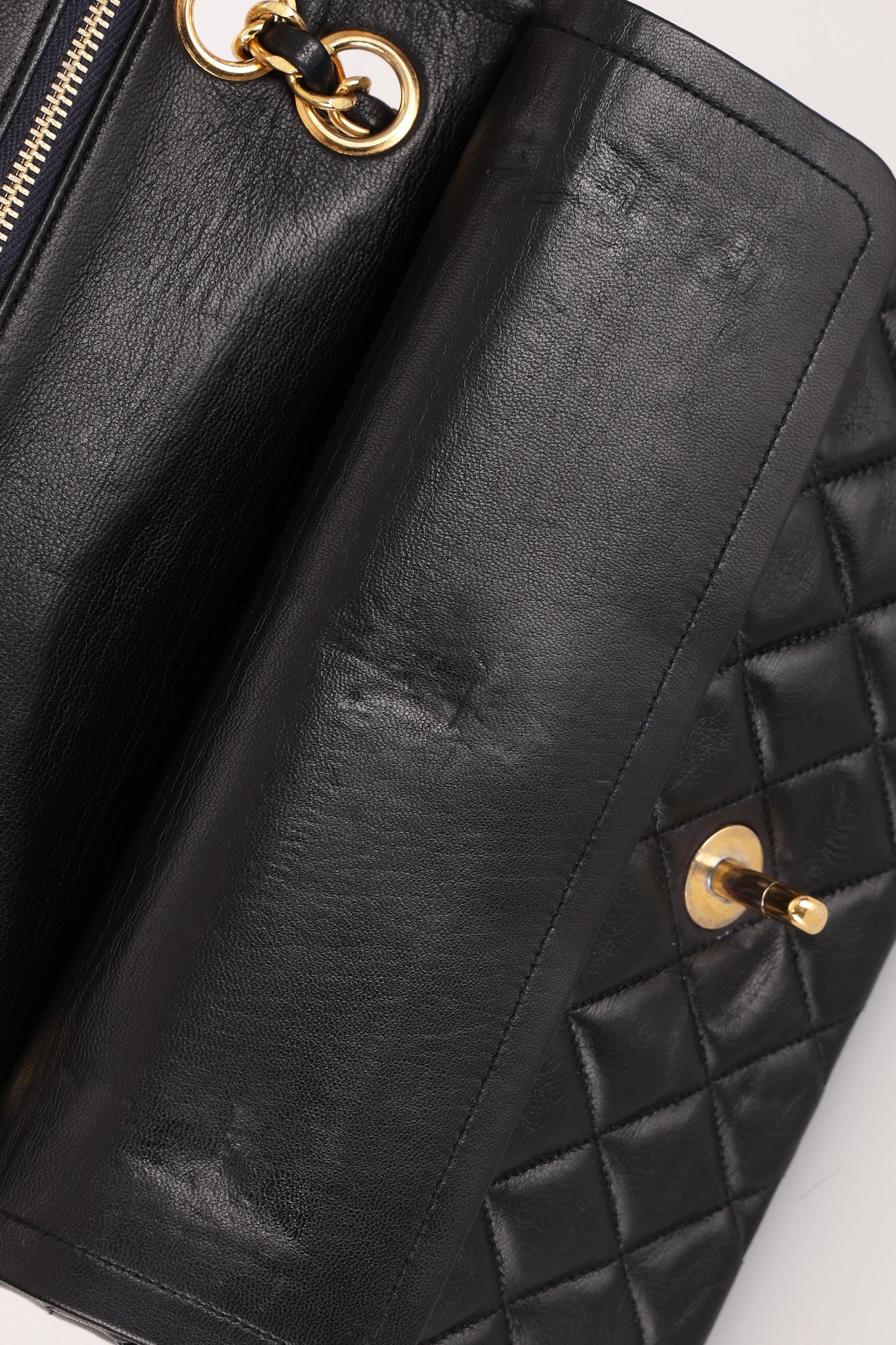Chanel Small Classic Double Flap Black Lambskin 24K GP