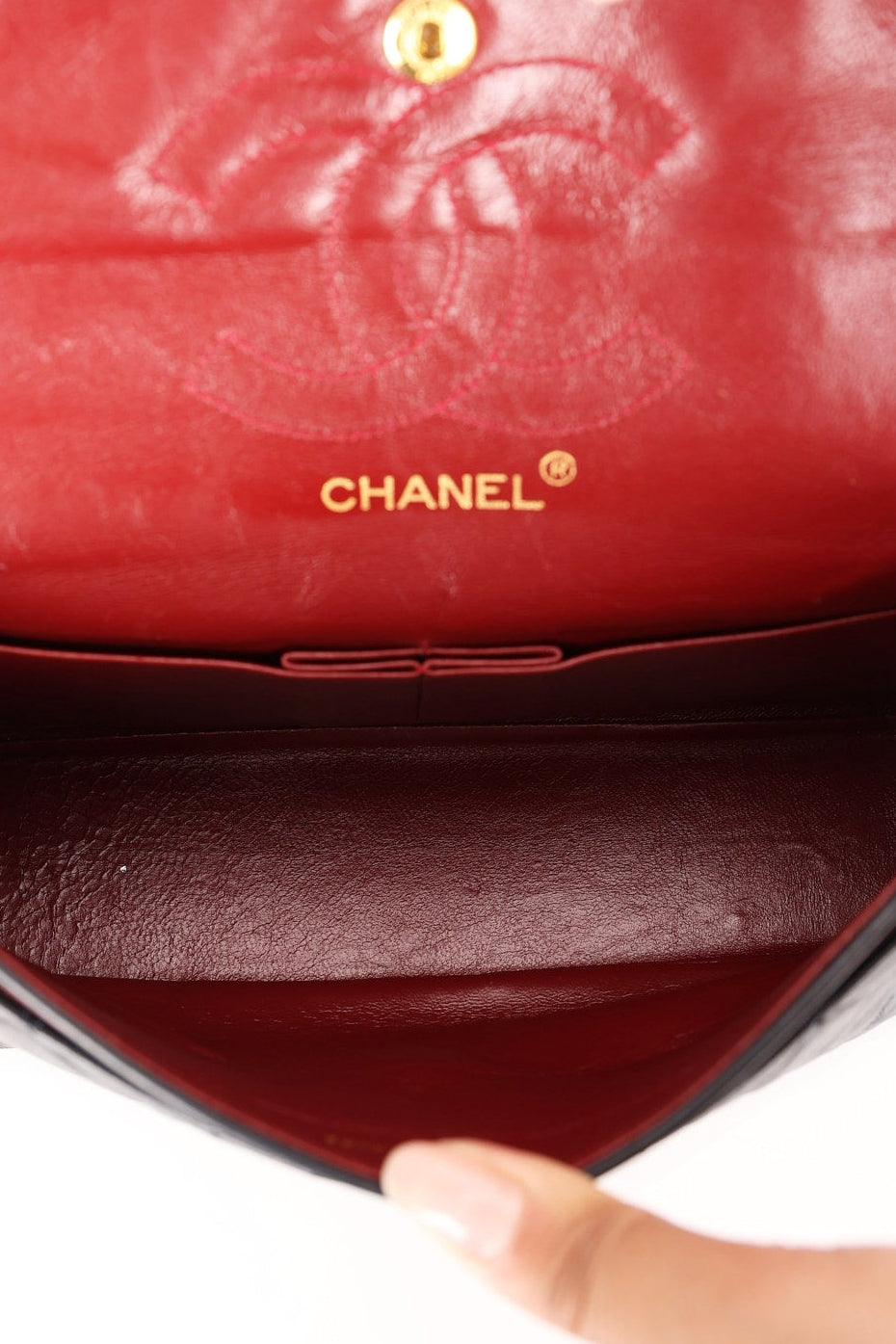 Chanel Small Classic Double Flap Black Lambskin 24K GP