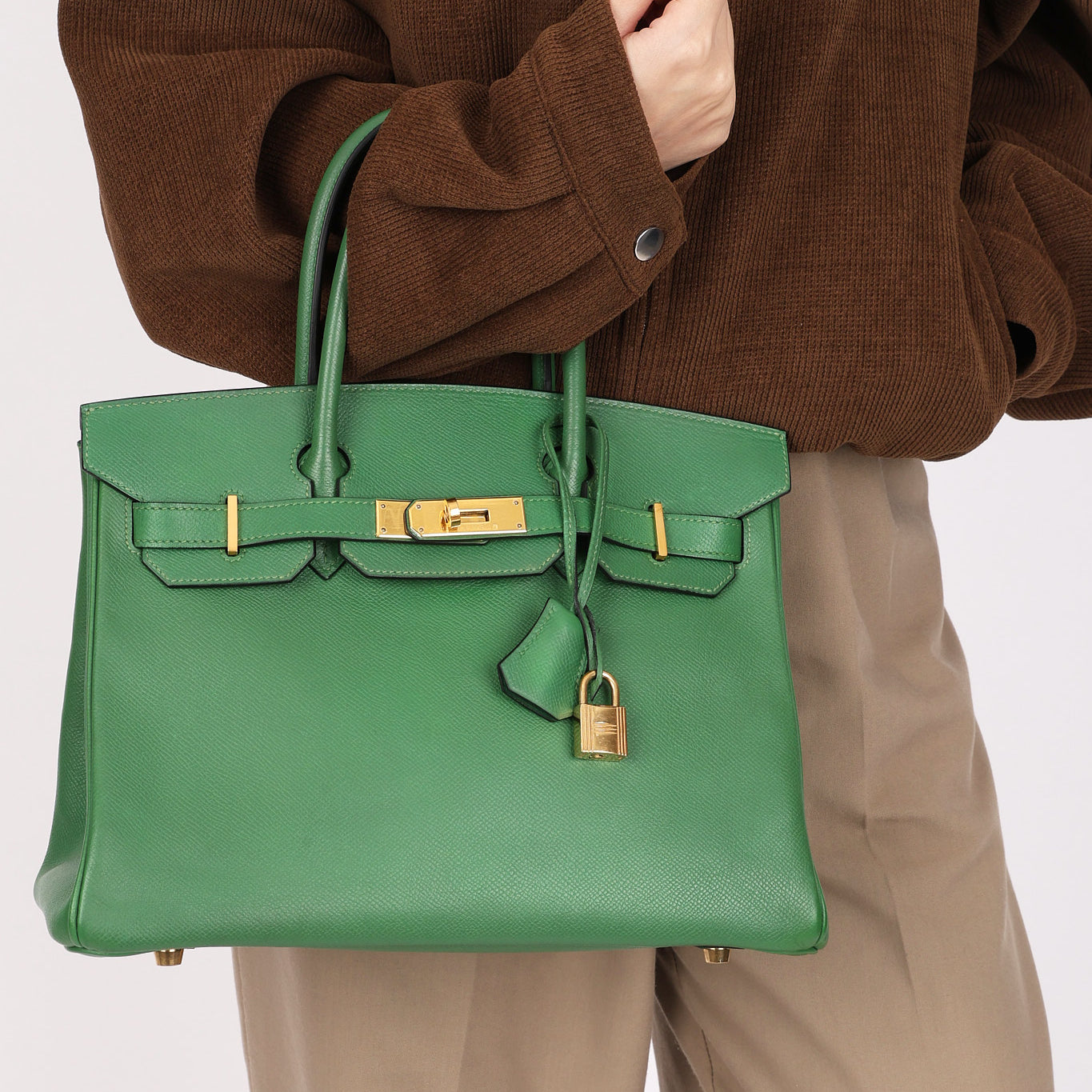 Hermès Birkin 30 Vert Meyer Courchevel GHW 2000