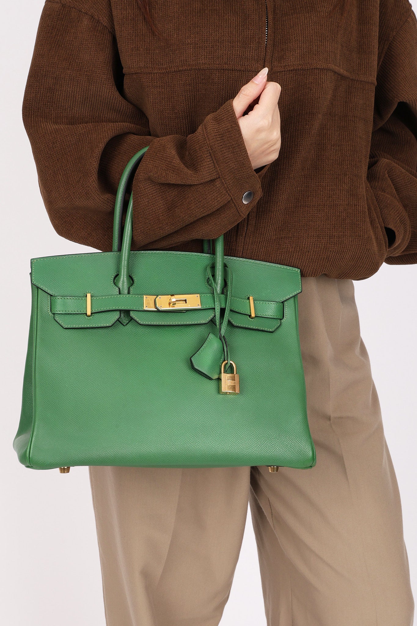 Hermès Birkin 30 Vert Meyer Courchevel GHW 2000