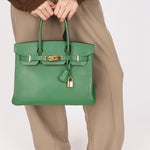 Hermès Birkin 30 Vert Meyer Courchevel GHW 2000