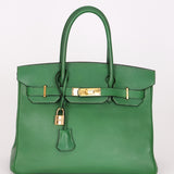 Hermès Birkin 30 Vert Meyer Courchevel GHW 2000