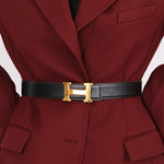 Hermès Constance Croc Embossed Belt