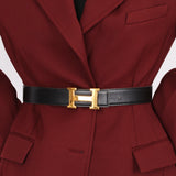 Hermès Constance Croc Embossed Belt