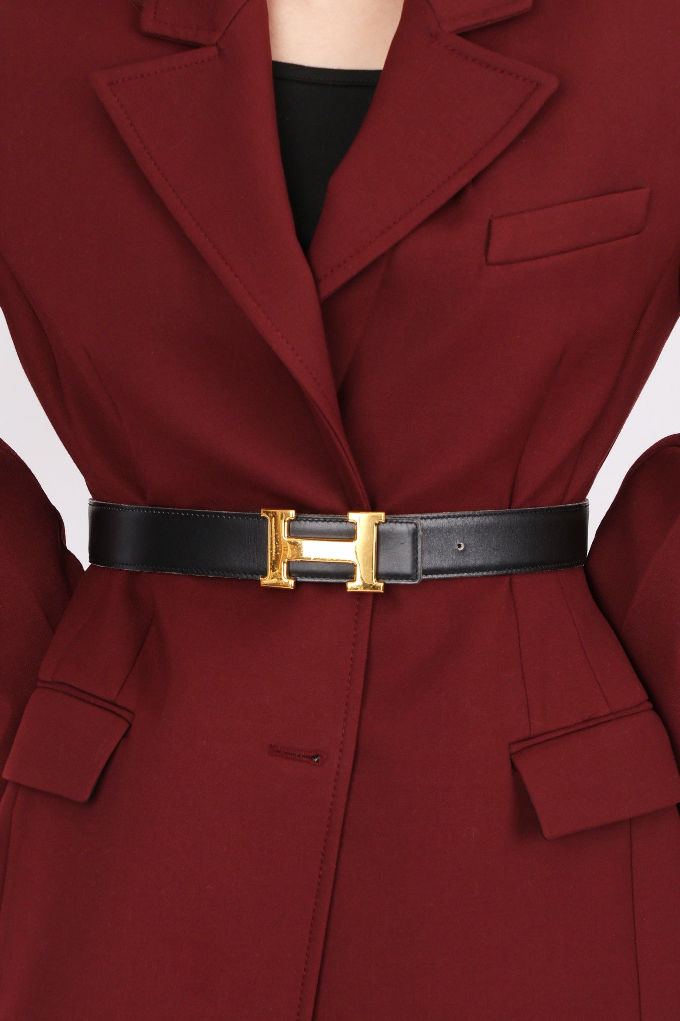 Hermès Constance Croc Embossed Belt