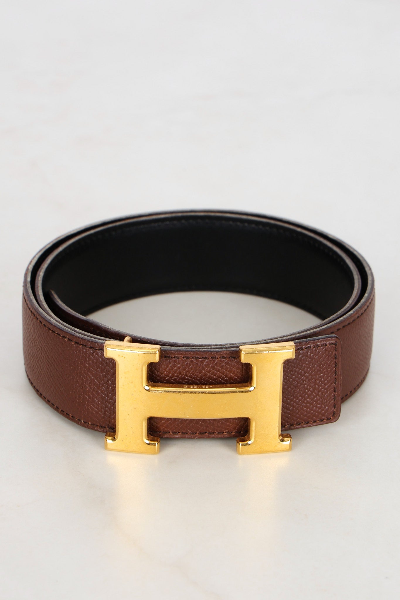Hermès Constance Croc Embossed Belt