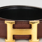 Hermès Constance Croc Embossed Belt