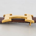 Hermès Constance Croc Embossed Belt