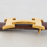 Hermès Constance Croc Embossed Belt