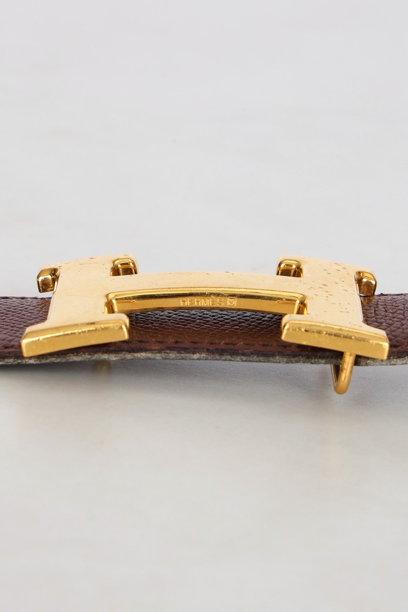 Hermès Constance Croc Embossed Belt
