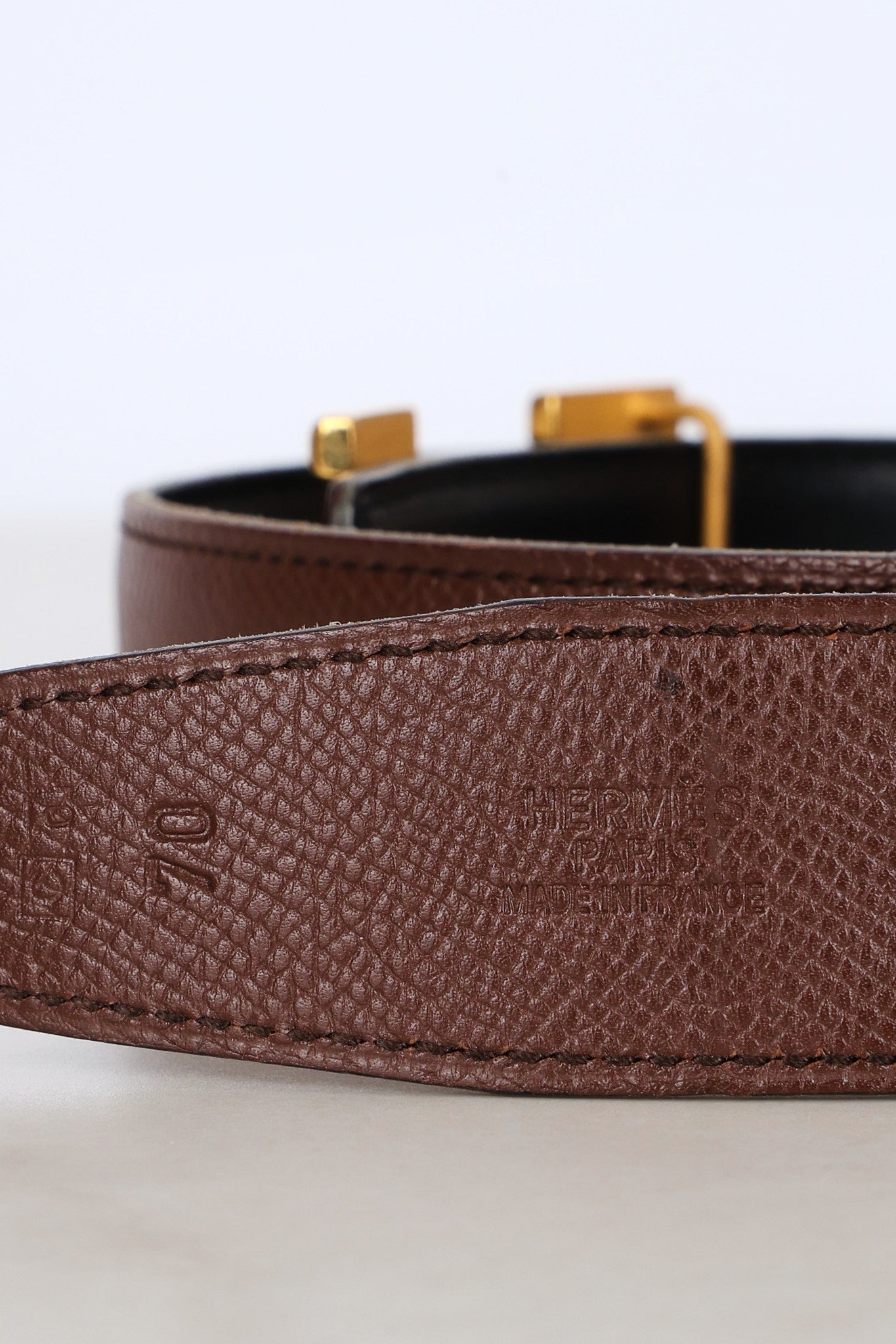 Hermès Constance Croc Embossed Belt