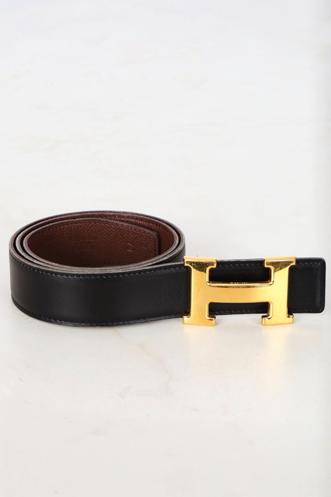 Hermès Constance Croc Embossed Belt
