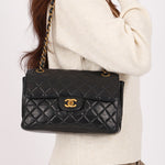 Chanel Double Sided Classic Flap Black Lambskin 24K GP