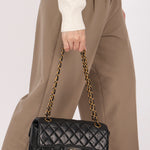 Chanel Double Sided Classic Flap Black Lambskin 24K GP