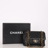 Chanel Double Sided Classic Flap Black Lambskin 24K GP