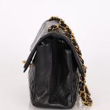 Chanel Double Sided Classic Flap Black Lambskin 24K GP