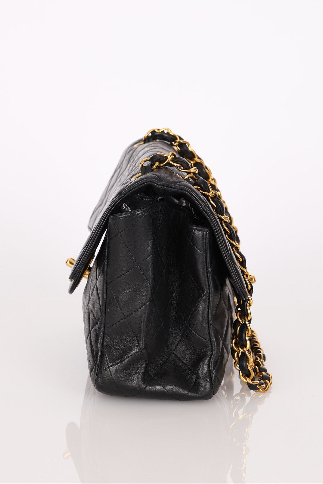 Chanel Double Sided Classic Flap Black Lambskin 24K GP