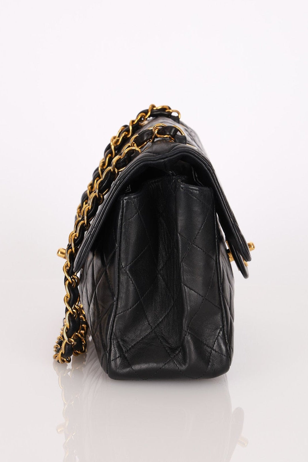 Chanel Double Sided Classic Flap Black Lambskin 24K GP