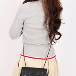 Chanel Chocolate Bar Mini Single Flap Black Lambskin 2010 GHW