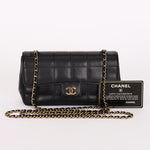 Chanel Chocolate Bar Mini Single Flap Black Lambskin 2010 GHW