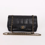 Chanel Chocolate Bar Mini Single Flap Black Lambskin 2010 GHW