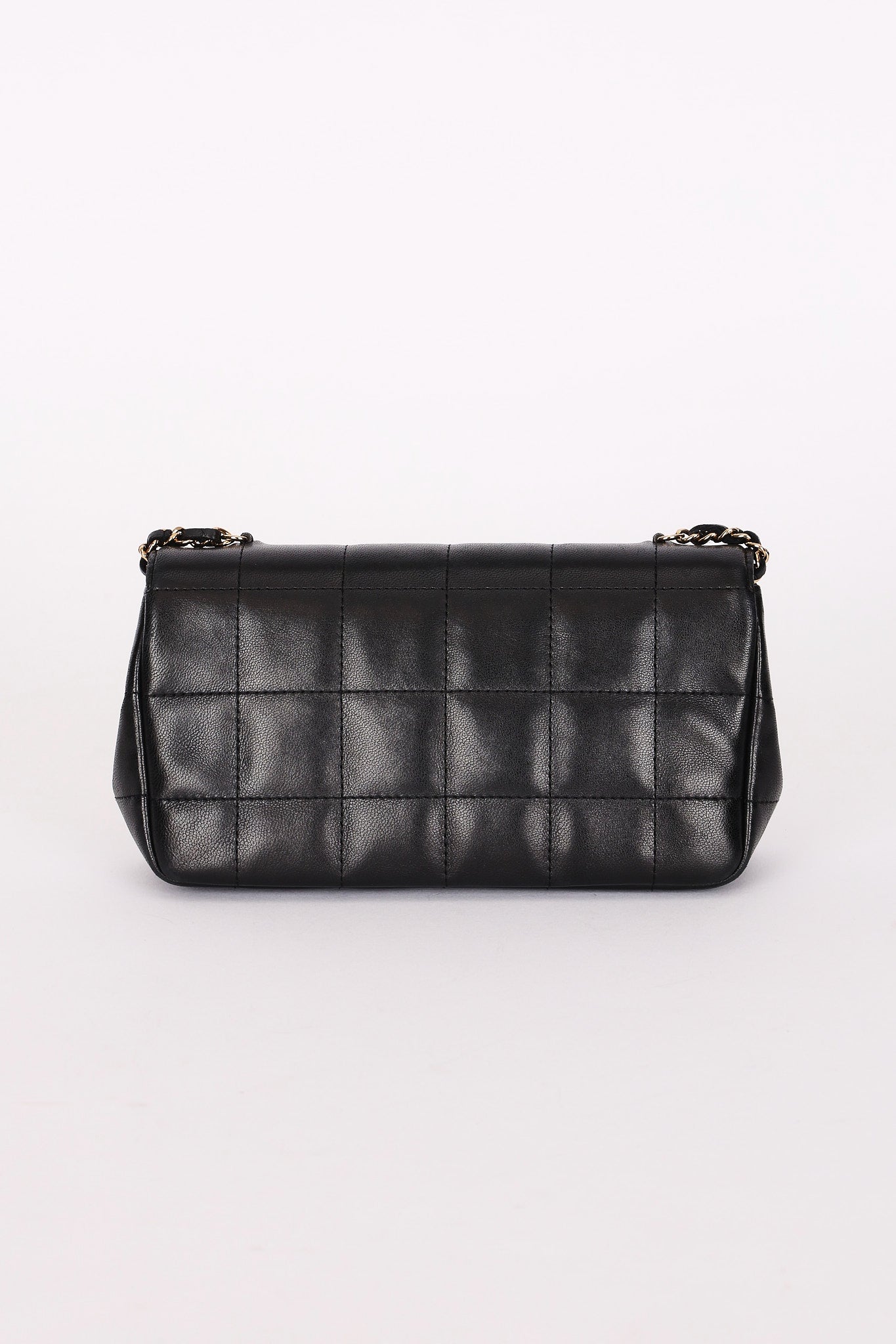 Chanel Chocolate Bar Mini Single Flap Black Lambskin 2010 GHW
