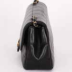 Chanel Chocolate Bar Mini Single Flap Black Lambskin 2010 GHW