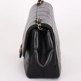 Chanel Chocolate Bar Mini Single Flap Black Lambskin 2010 GHW