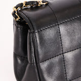 Chanel Chocolate Bar Mini Single Flap Black Lambskin 2010 GHW