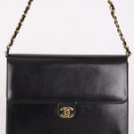 Chanel Single Flap Black Boxcalf 24K GP