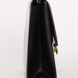 Chanel Single Flap Black Boxcalf 24K GP