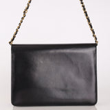 Chanel Single Flap Black Boxcalf 24K GP