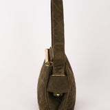 Chanel Matelasse Gamaguchi Frame Shoulder Bag Green Suede 1991 GHW