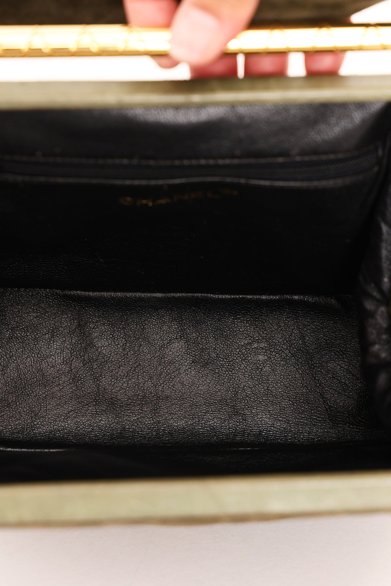 Chanel Matelasse Gamaguchi Frame Shoulder Bag Green Suede 1991 GHW