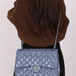 Chanel Jumbo Classic Double Flap Blue Patent 2011 SHW