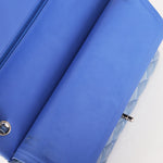 Chanel Jumbo Classic Double Flap Blue Patent SHW