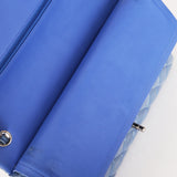 Chanel Jumbo Classic Double Flap Blue Patent SHW