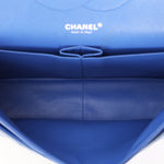 Chanel Jumbo Classic Double Flap Blue Patent SHW