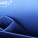 Chanel Jumbo Classic Double Flap Blue Patent SHW