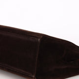 Chanel Tortoise Acrylic Top Handle Bag Brown Suede