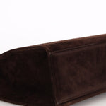 Chanel Tortoise Acrylic Top Handle Bag Brown Suede