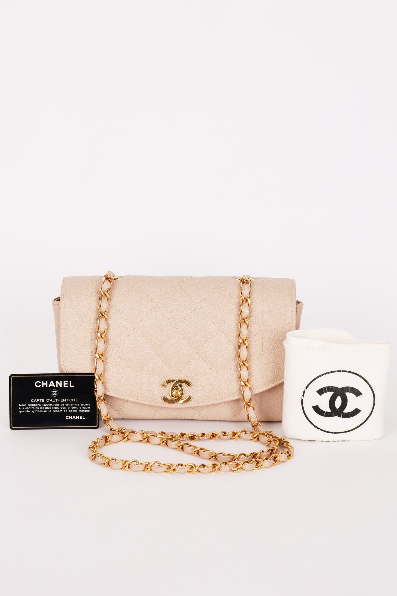 Chanel Small Diana Flap (color) Caviar 24K GP