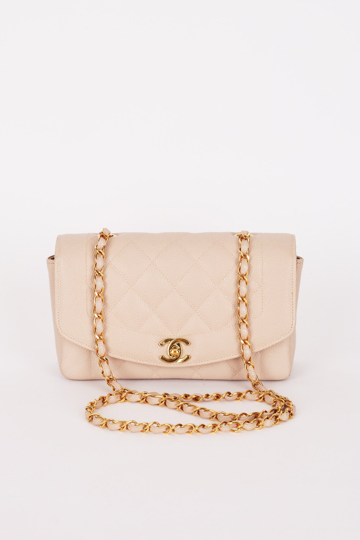 Chanel Small Diana Flap (color) Caviar 24K GP